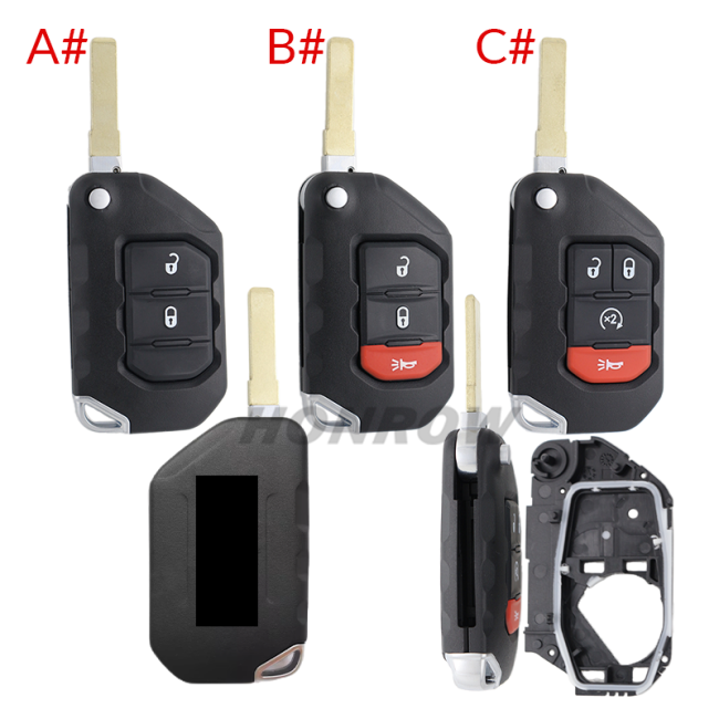 For Chrysler 2/2+1/3+1 button flip key remote key shell