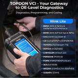 TOPDON RLink Lite OE-LEVEL Diagnostic Auto Compatible With D-PDU, J2534, RP1210 Diagnostic Stand