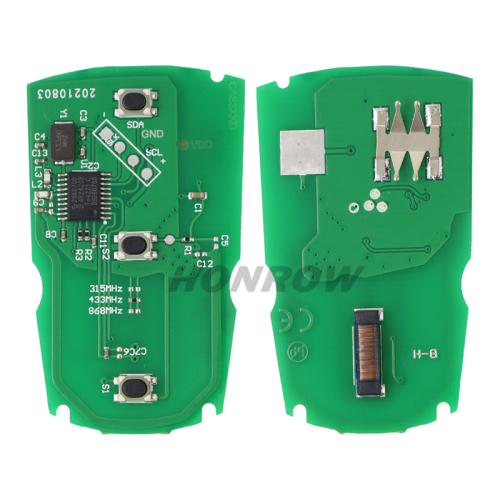For bm 3 button remote key for bm 1、3、5、6、X5,x6,z4 5 series  with 7945 Chip 433MHz