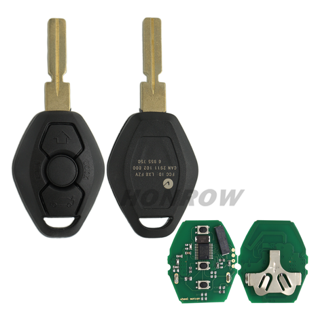 For BMW 5 Series CAS2 systerm 3 button remote key with 868mhz PCF7942chips