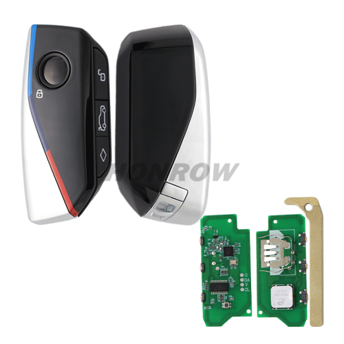 For BMW FEM BDC CAS4 CAS4+ 4 button Smart Remote Key with 315MHz HTTAG-PRO(ID49) PCF7953P chip Sliver Color