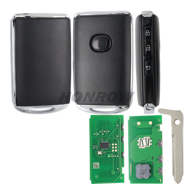 For Mazda 3 button smart remote key with 433MHz AES 6A CHIP  Model: SKE11E-01 P/N: BCYB-67-5DYA / BCYB-67-5DY with Trunk button