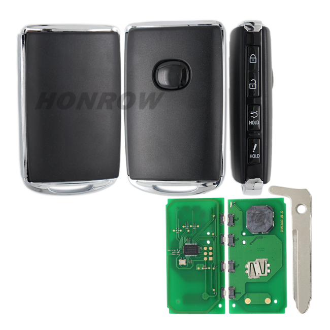 For Mazda 4 button smart remote key with 315MHz AES 6A CHIP  FCC ID: WAZSKE11D01 IC: 662F-SKE11D01 Model: SKE11D-01