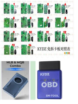 KYDZ The encrypted cloning for BMiW BDC2, BDC3 and U chassis has been ready, and the key adding adapters for Volkswagen 5C and 5D have been officially launched.Non-Wiring adapter Free Gift: KYDZMLB MQB Tool 2 in 1 key programmer and OBD