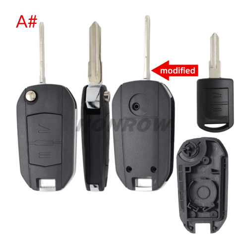 For Opel 2 button modified  flip remote key blank