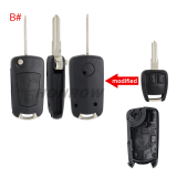 For Opel 3 button modified flip remote key blank