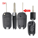 For Opel 2 button modified  flip remote key blank