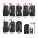 For Opel 2/3/3+1/4+1 button smart remote key blank