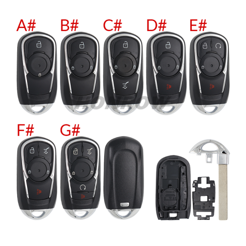 For Opel 2/3/3+1/4+1 button smart remote key blank