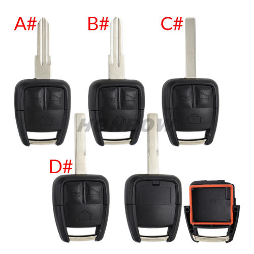 For Opel 3 button remote key shell with key blade A# HU46 left key blade B# YM28 right key blade C# HU101 key blade D# HU43  key blade