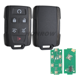 For Chevrolet black 5+1 button remote key with 315mhz FCC ID：M3N32337100