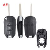 For Opel 3 button remote  Key Shell with HU83 407 blade