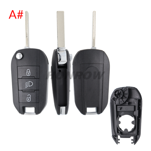 For Opel 3 button remote  Key Shell with HU83 407 blade