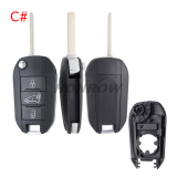 For Opel 3 button remote  Key Shell with VA2 307 blade