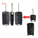 For Opel 3 button modified flip remote key blank