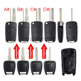 For Opel 2 button modified flip remote key blank