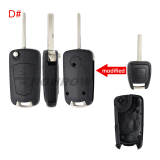 For Opel 2 button modified flip remote key blank