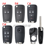 For Opel 2/3/3+/4+1 button remote key blank