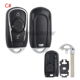 For Opel 2/3/3+1/4+1 button smart remote key blank