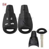 For SAAB 4 button remote key blank with blade