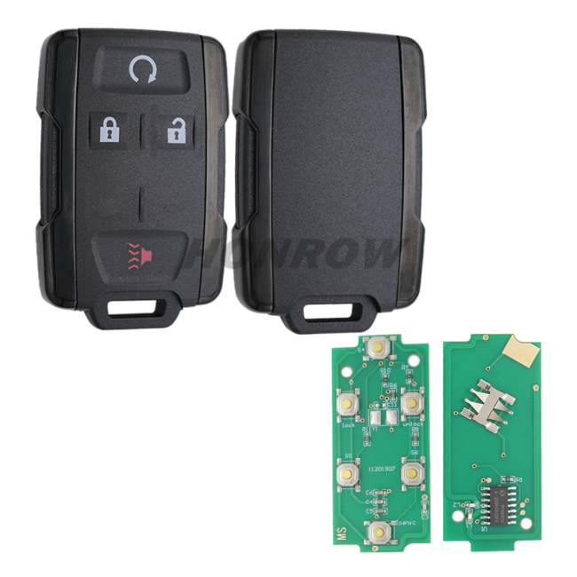 For Chev black 4 button remote key with 315mhz,only has remote function , no ignition fucntion