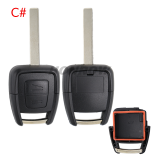 For Opel 2 button remote key shell with key blade A# HU46 left key blade B# YM28 right key blade C# HU101 key blade D# HU43  key blade