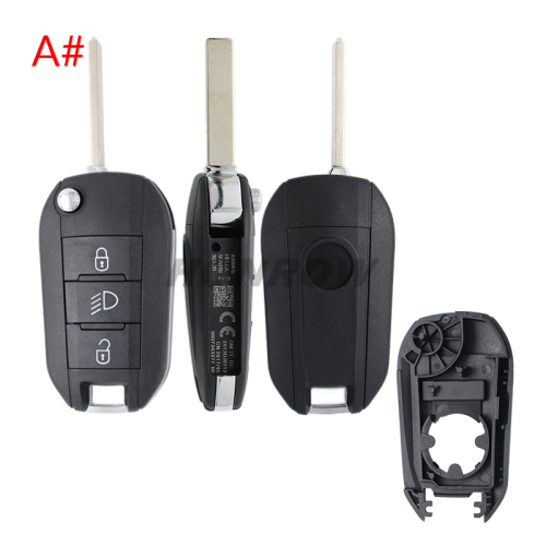 For Opel 3 button remote Key Shell with VA2 307 blade