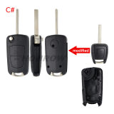 For Opel 2 button modified flip remote key blank