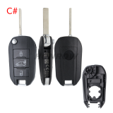 For Opel 3 button remote Key Shell with HU83 407 blade