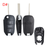For Opel 3 button remote  Key Shell with HU83 407 blade