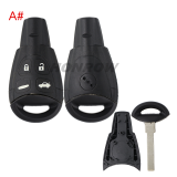 For SAAB 4 button remote key blank with blade
