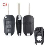 For Opel 3 button remote  Key Shell with HU83 407 blade