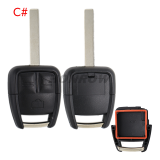 For Opel 3 button remote key shell with key blade A# HU46 left key blade B# YM28 right key blade C# HU101 key blade D# HU43  key blade
