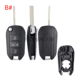 For Opel 3 button remote  Key Shell with HU83 407 blade