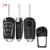 For Opel 2/3/3+1/4+1 button modified remote key blank