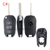 For Opel 3 button remote  Key Shell with VA2 307 blade