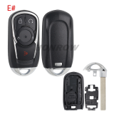 For Opel 2/3/3+1/4+1 button smart remote key blank