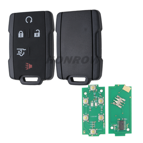 For Chevrolet black 4+1 button remote key with 315mhz FCC ID：M3N32337100