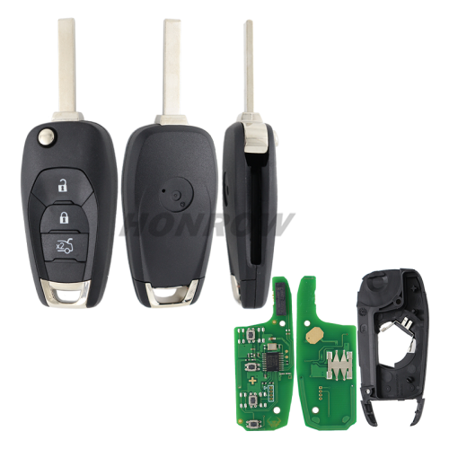 For Chevrolet 3 button flip remote key with PCF7941E /  HITAG 2 / 46 CHIP chip 433Mhz