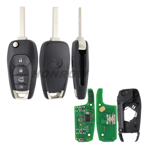 For Chevrolet 4 button flip remote key with PCF7941E /  HITAG 2 / 46 CHIP chip 433Mhz