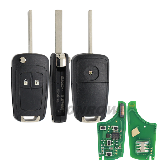 For Chevrolet 2 Button remote key with 315mhz ID46 PCF7937E(Pcf7941E) Chip