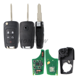 For Chevrolet keyless 4+1 button remote key with 434mhz PCF7952 Chip