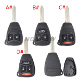 For Chrysler 2/2+1/3/3+1 buttons key blank
