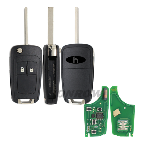 For Chevrolet 2 Button remote key with 315mhz PCF7937E Chip