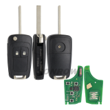 For Chevrolet 2 Button remote key with 433mhz ID46  PCF7937E(Pcf7941E)  Chip