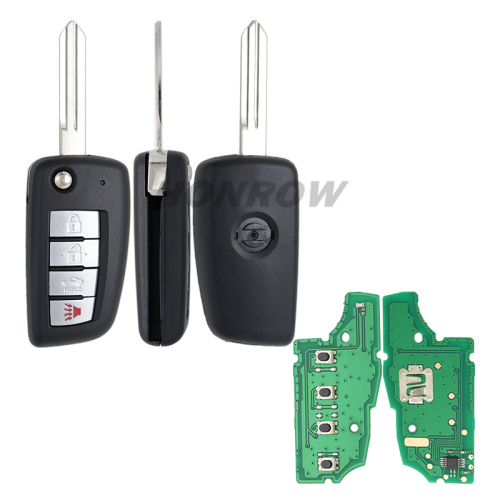 For Nissan 4 button  remote key with 315mhz (electronic wave modle )