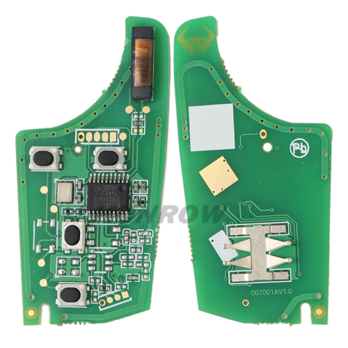 For Chevrolet 3 Button remote key with 433mhz ID46  PCF7937E(Pcf7941E)   Chip