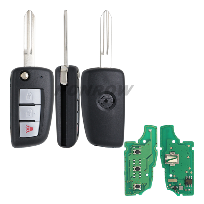 For Nissan 3 button remote key with 315mhz (electronic wave modle )