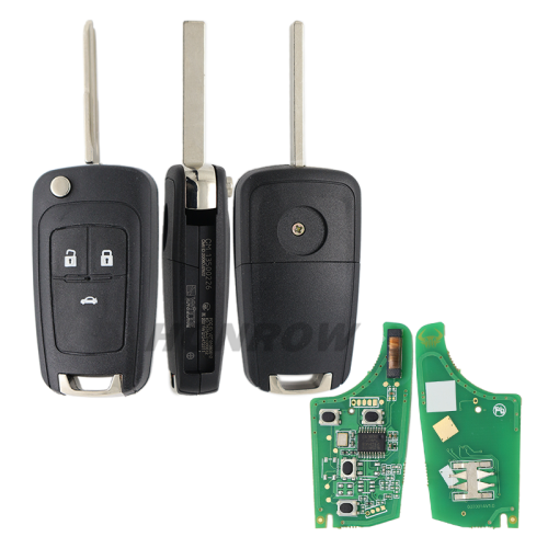 For Chevrolet 3 Button remote key with 433mhz ID46  PCF7937E(Pcf7941E)   Chip