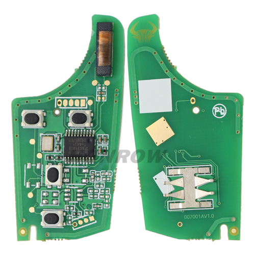 For Chevrolet 3 Button remote key with 433mhz PCF7937E Chip